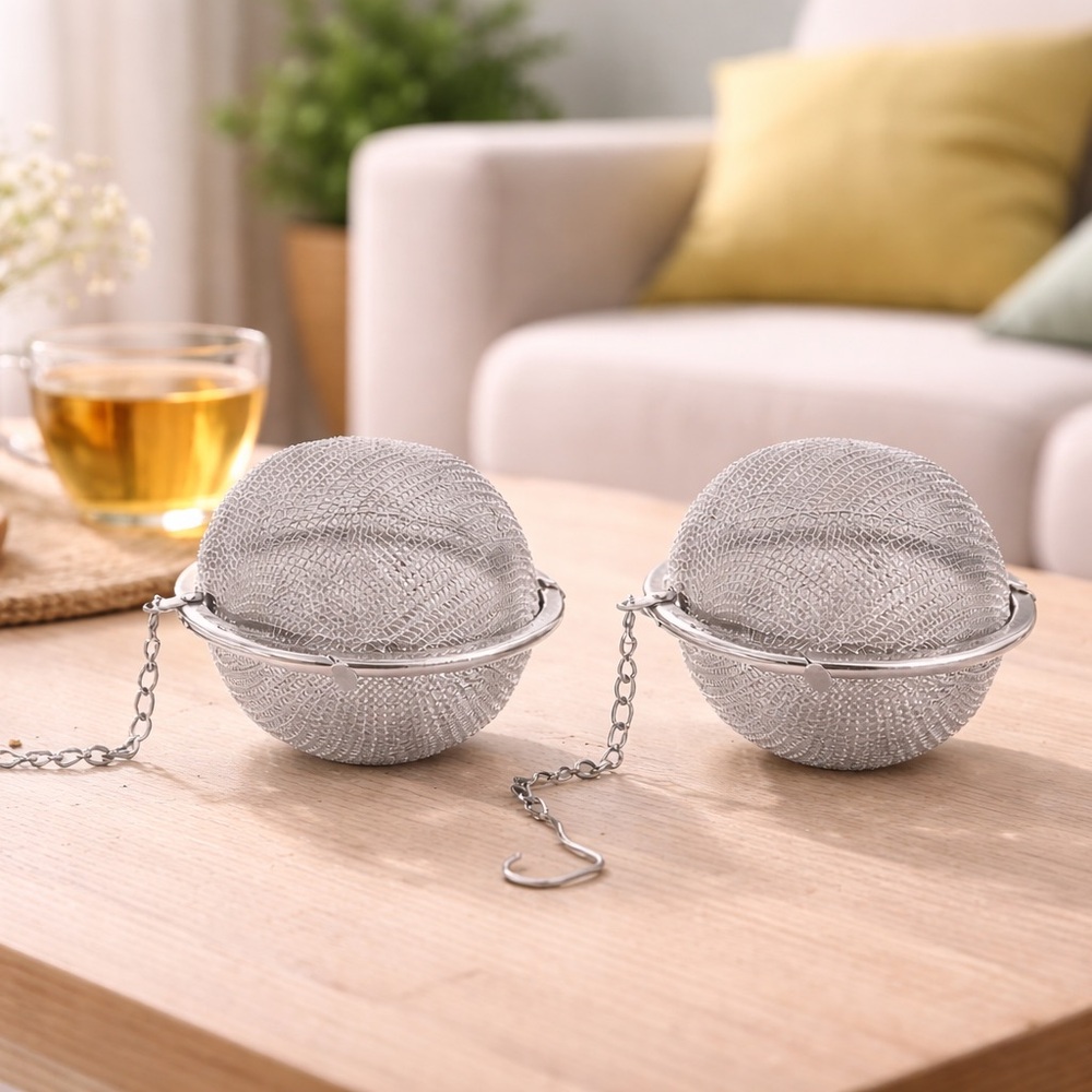 2 Silver Mesh Ball Tea Infusers